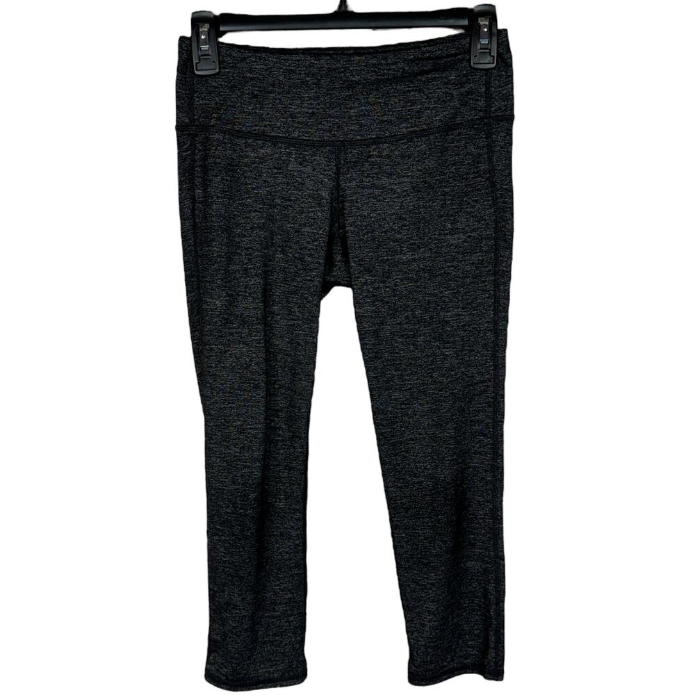Athleta X-Small Capris Leggings Elastic Waistband Pocket Low-Rise Black Heather